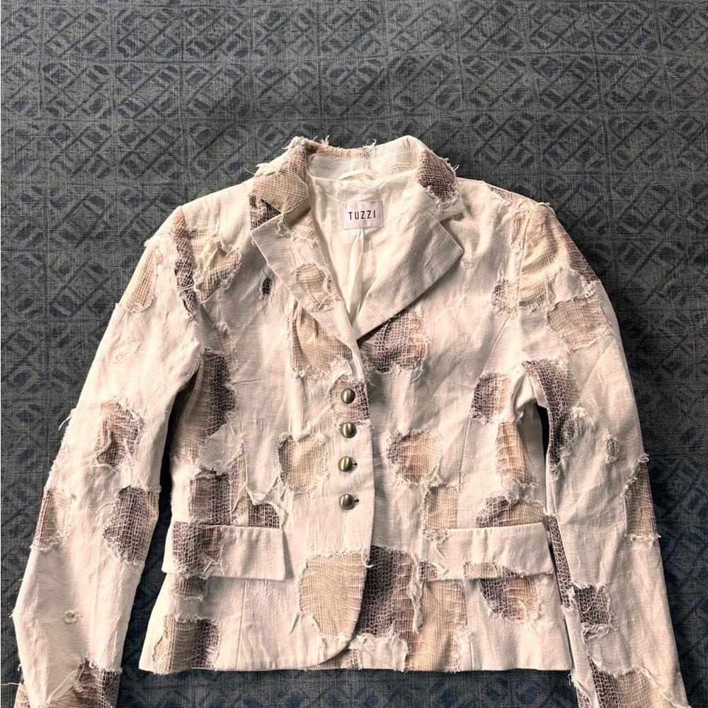 TUZZI Distressed Textured Blazer